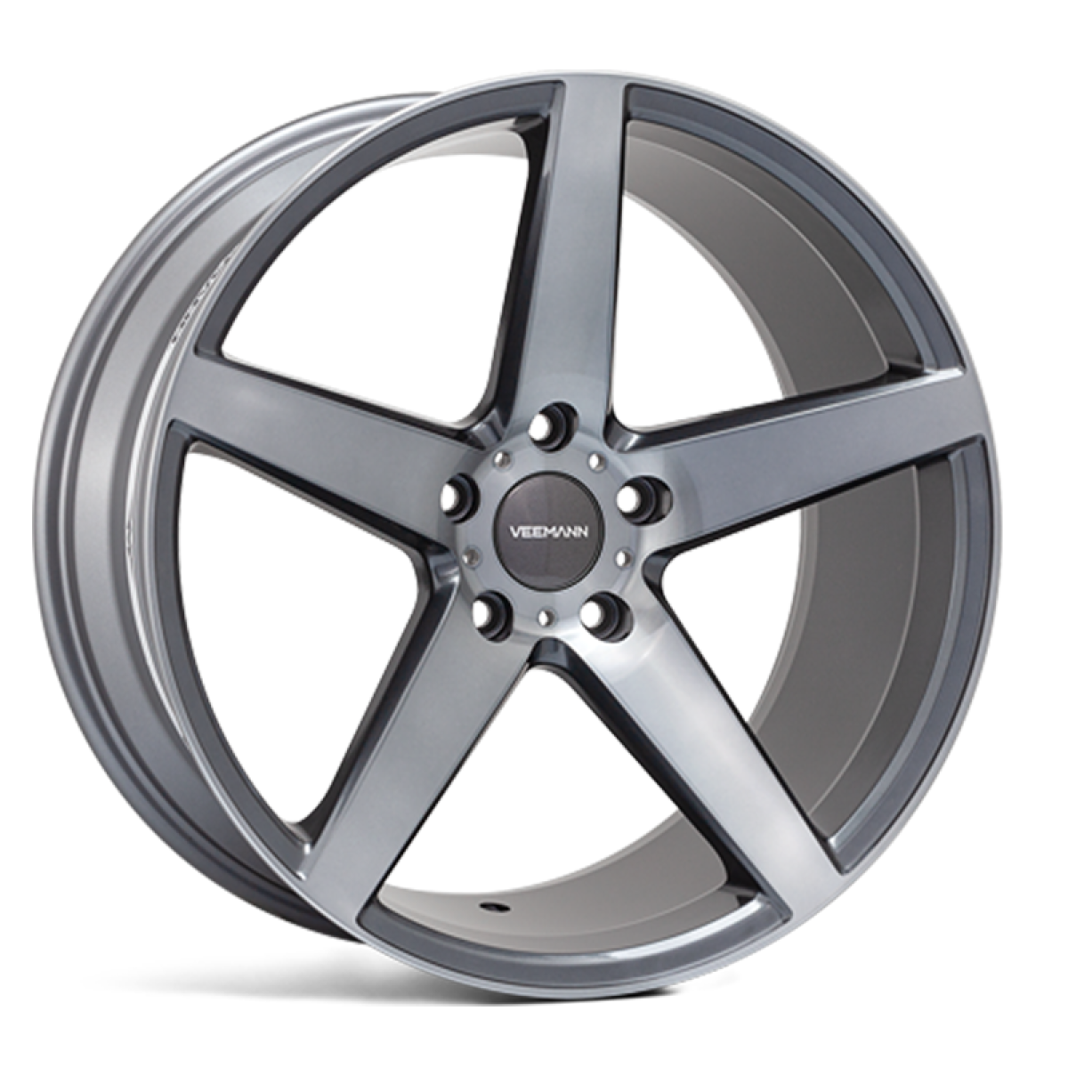 20" Veemann V-FS8 Graphite Smoke Machined 5x112