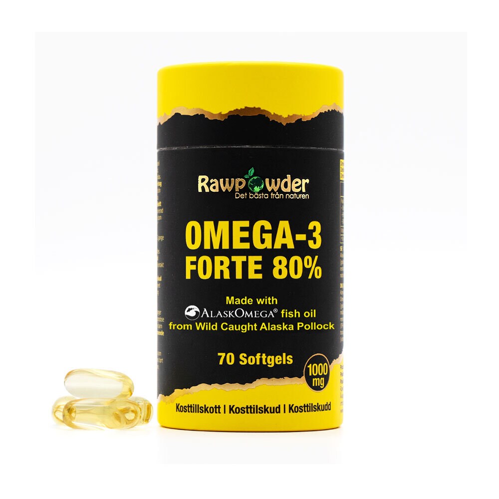 Alaska Omega-3 Forte 80% 1000mg 70 Softgels - Rawpowder