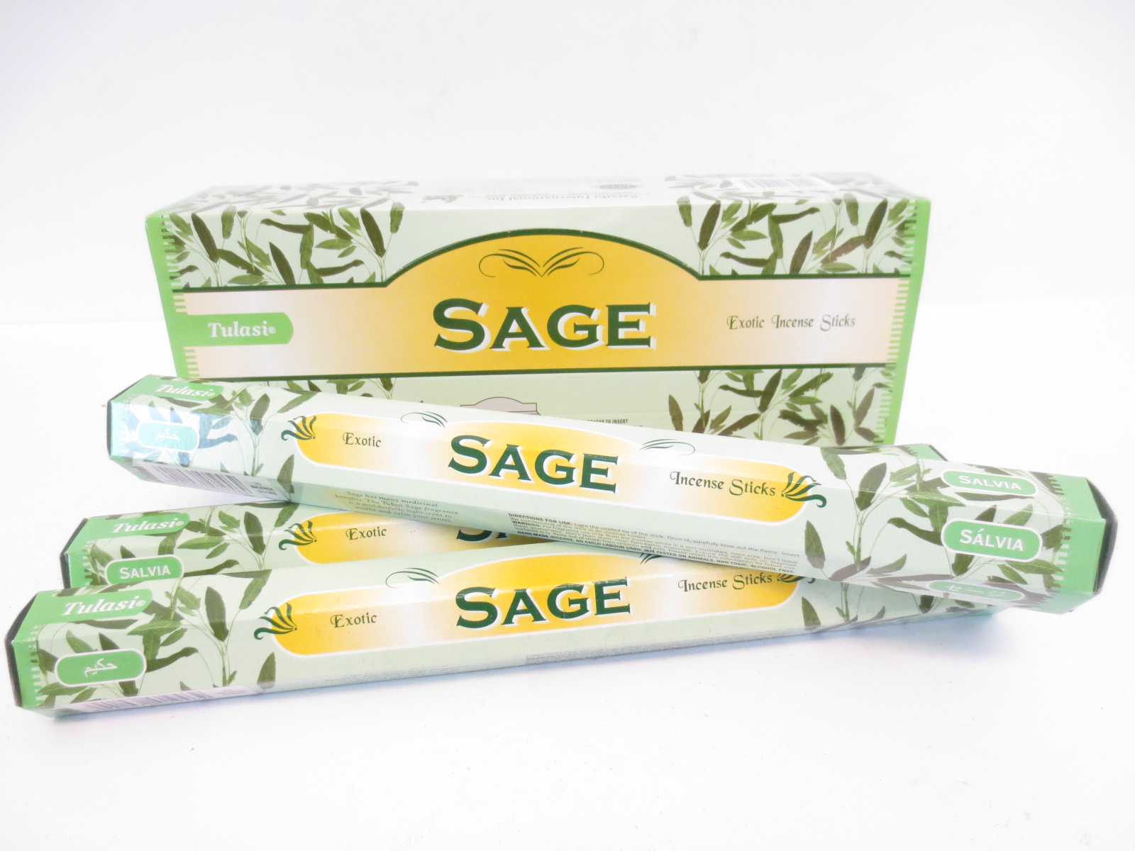 Tulasi Salvia (Sage)  Rökelse - Hexagon paket