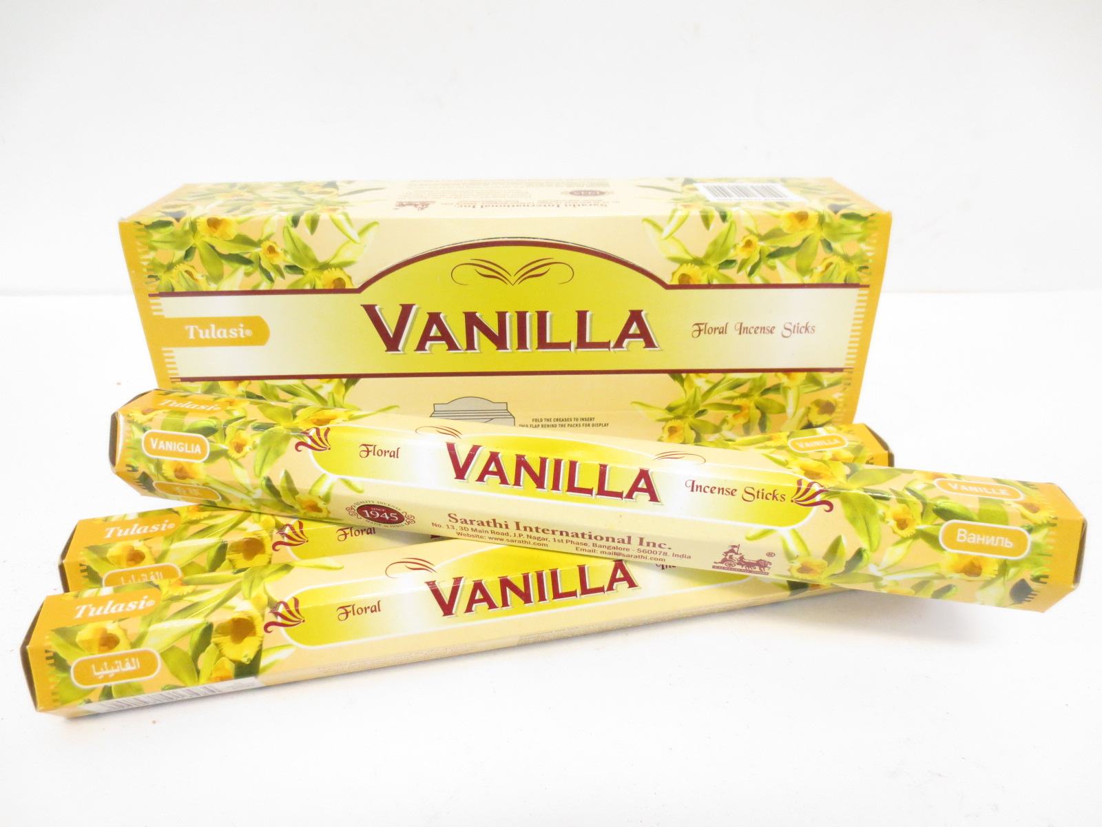 Tulasi Vanilla Rökelse - Hexagon paket