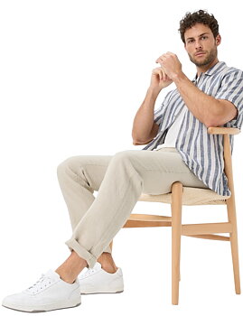 Byxa Linne  beige. Evans  från Brax