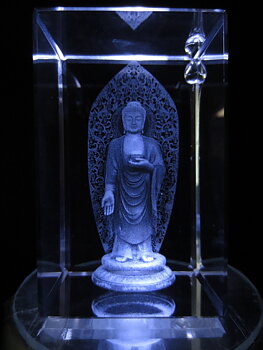 3D  Glas stående Guanyin