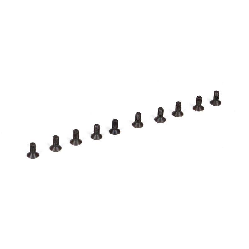 TLR Flat Head Screws, M2.5 x 6mm (10)