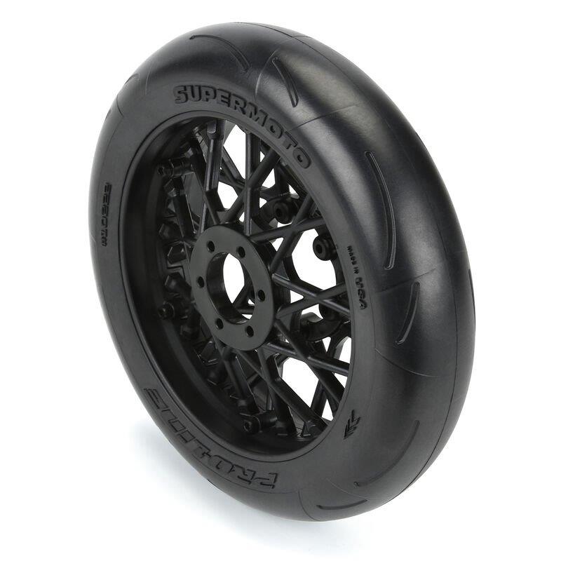 Proline 1/4 Supermoto S3 Motorcycle Front Tire MTD Black (1): PM-MX/SM - 3