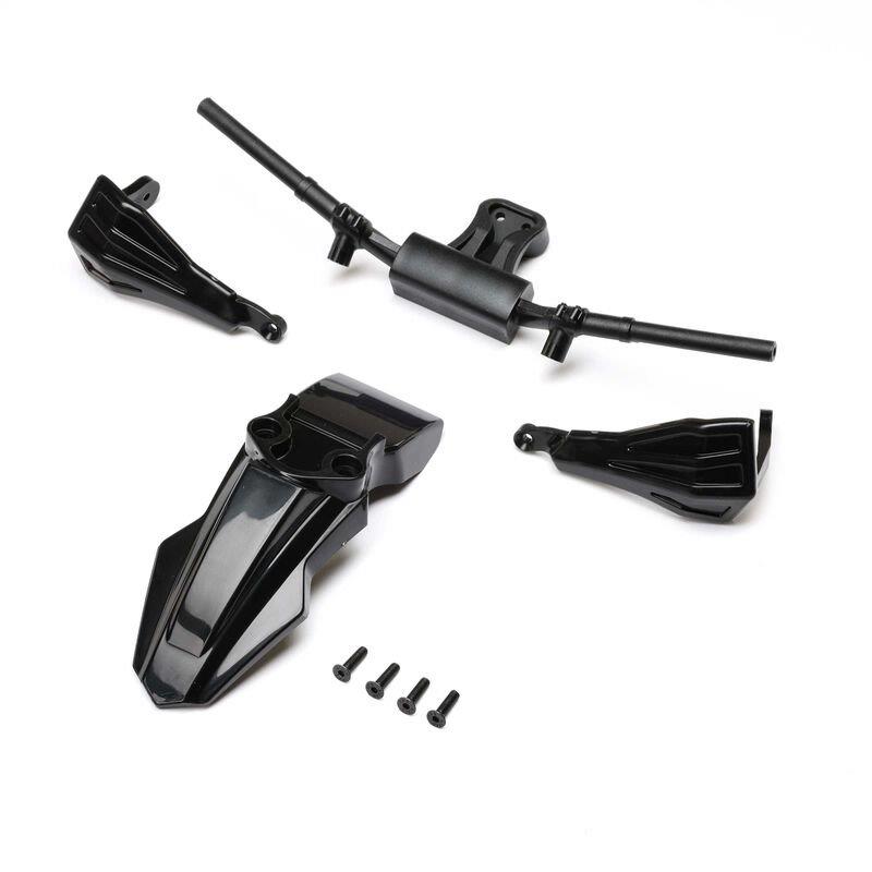LOSI Fender, Handguards & Handle Bars, Black: PM-SM/MX