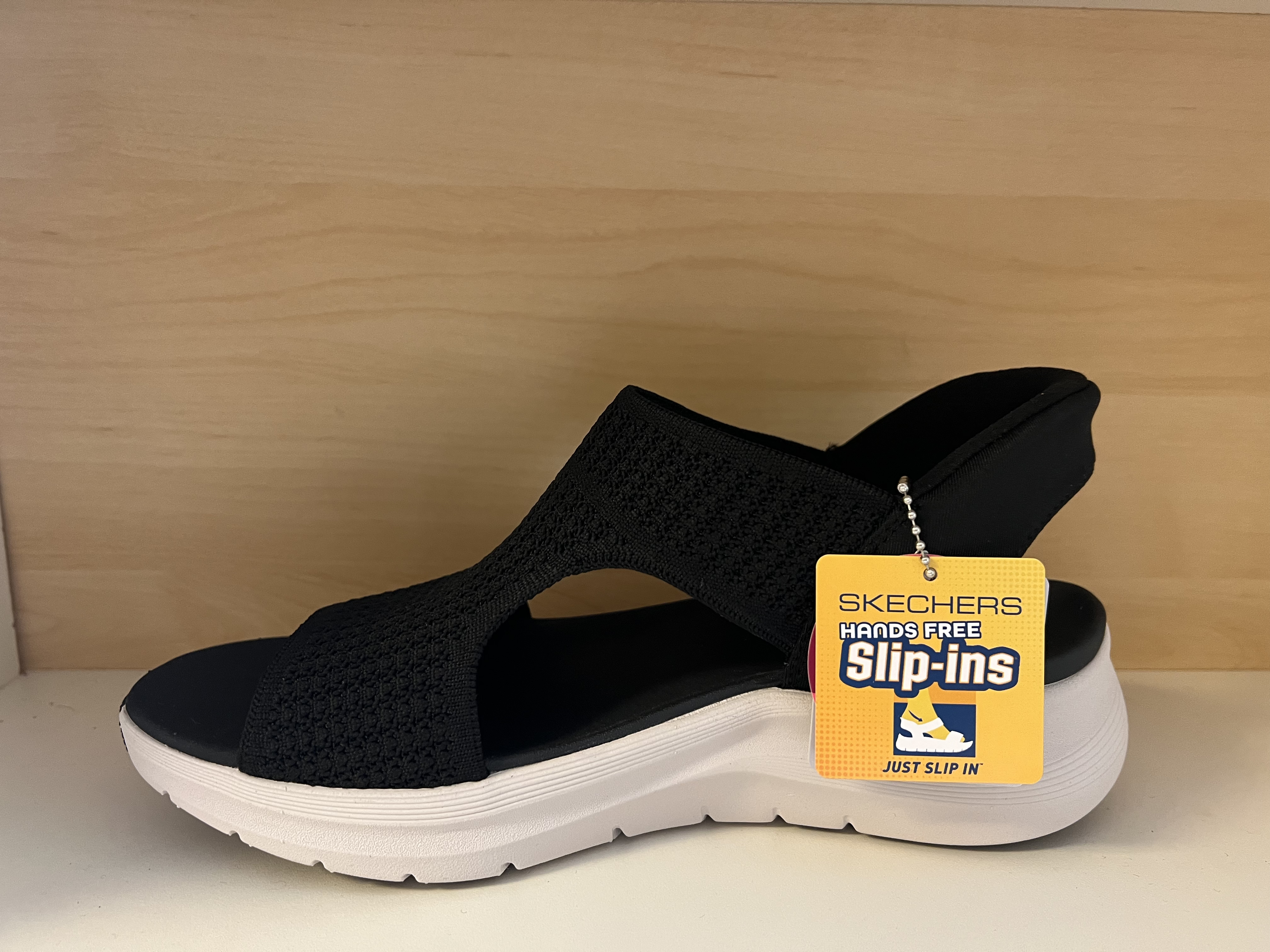 Skechers slip-ins-sandal. Arch Fit, svart med vit yttersula. - 3