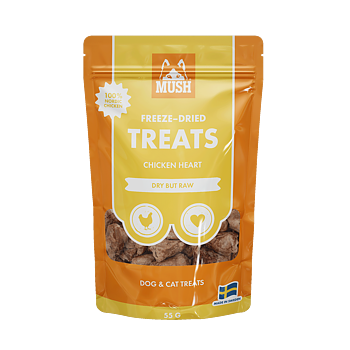 MUSH Freeze-dried Treats Kycklinghjärta 55g