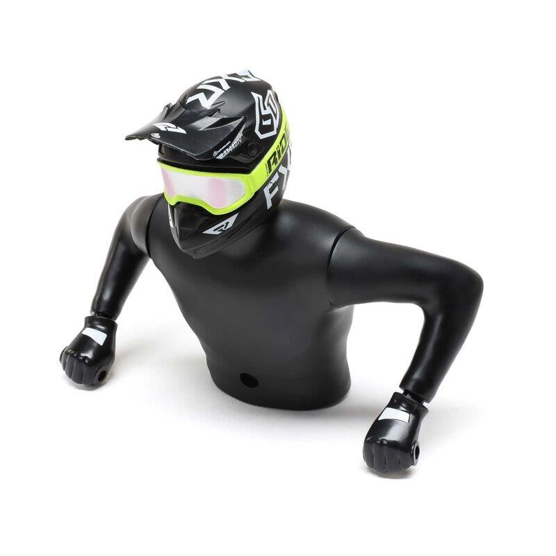 LOSI Rider Figure Upper, FXR Yellow: PM-SM/MX