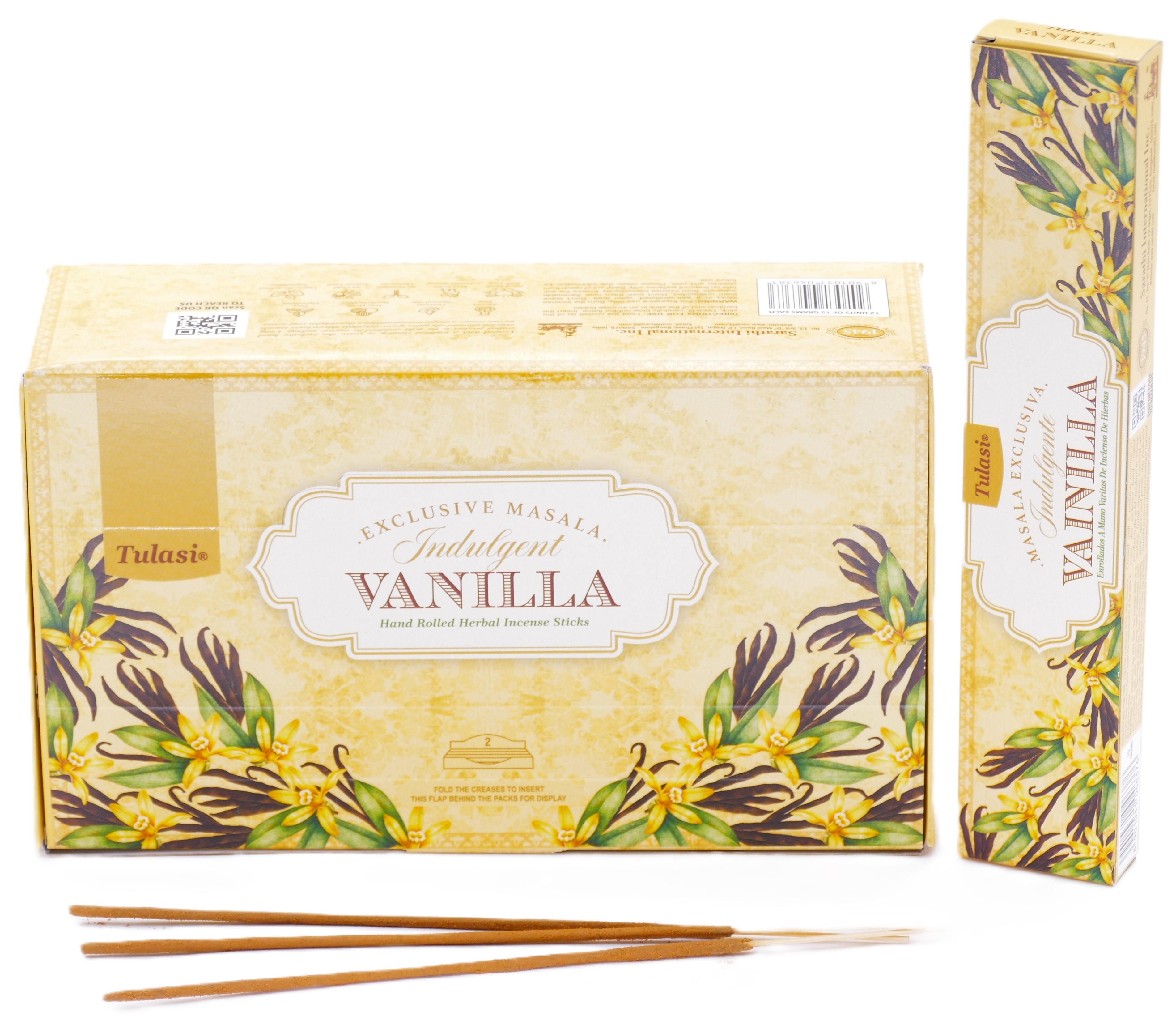 Tulasi Exclusive Vanilla ( Vanilj)  Masala Rökelse Pinnar