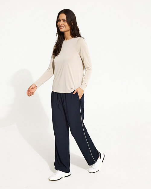 Topp Nina rundringad lång ärm beige - 3