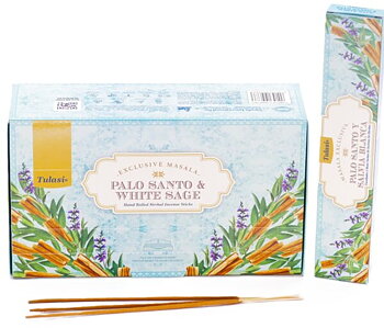 Tulasi Palo Santo & White Sage Masala Rökelse Pinnar