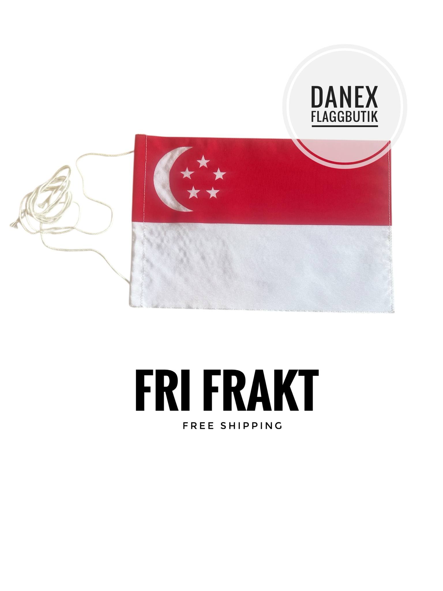 Bordsflagga REA - Singapore - 12x18 cm