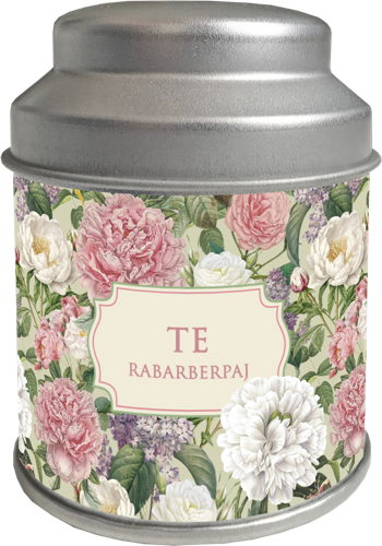 Teburk, Rabarberpaj/pioner & rosor, 5 pyramidpåsar/burk