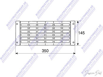 Nätficka 350x145 MM