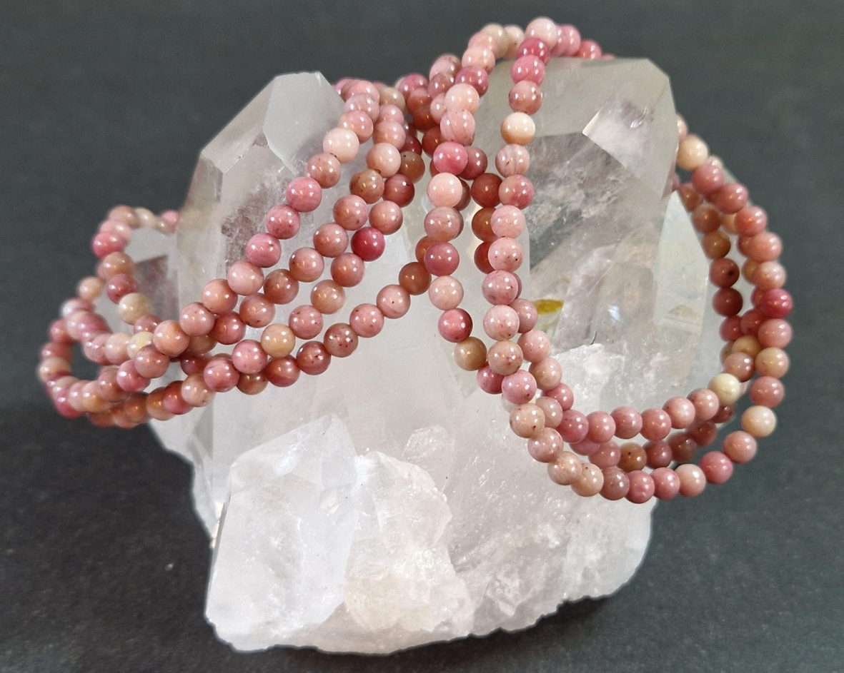 Rodonit Armband  - 5 mm Pärlor