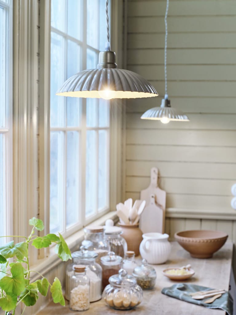 Ceiling lamp - Lamp - Enamel - Beige - Large - 3
