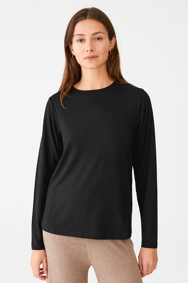 Movesgood - Cindy LS Top Black