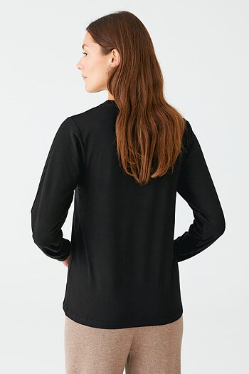 Movesgood - Cindy LS Top Black