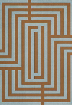 Layered Letters Teal Umber