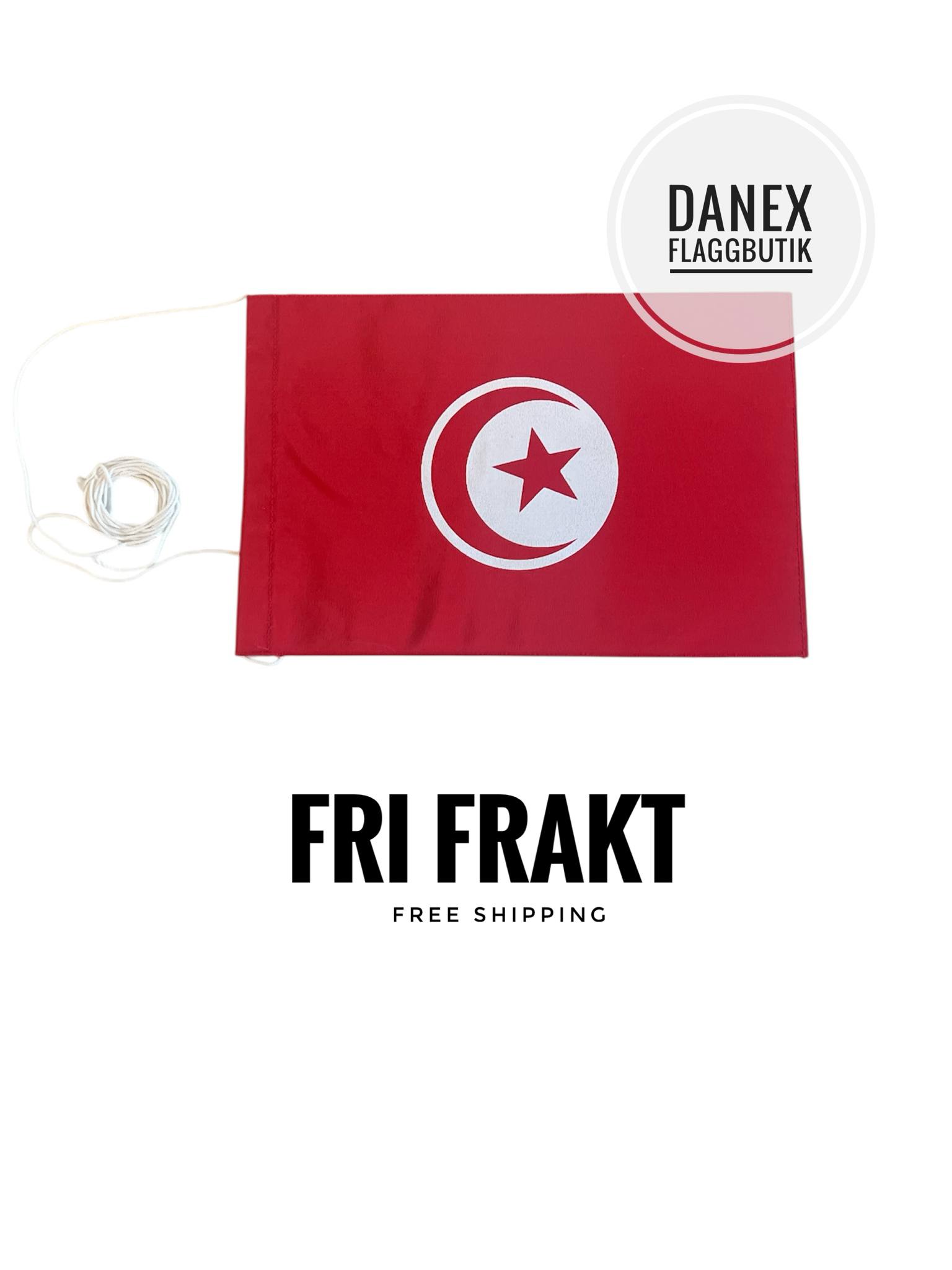 Bordsflagga REA - Tunisien - 12x18 cm