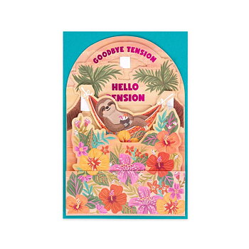 Popup Greeting card, Pension (Sloth) (BGPU0035)