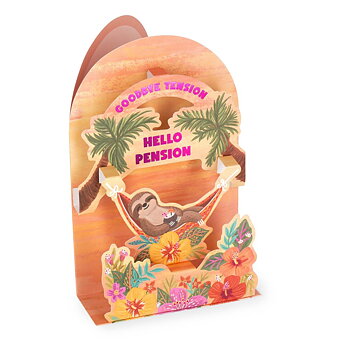 Popup Greeting card, Pension (Sloth) (BGPU0035)