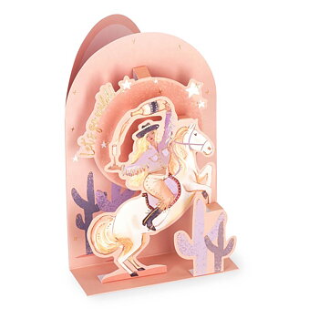 Popup Greeting card, Cowgirl, partytime (BGPU0036)