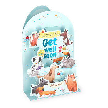 Popup Greeting card, Get well soon (BGPU0037)