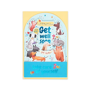 Popup Greeting card, Get well soon (BGPU0037)
