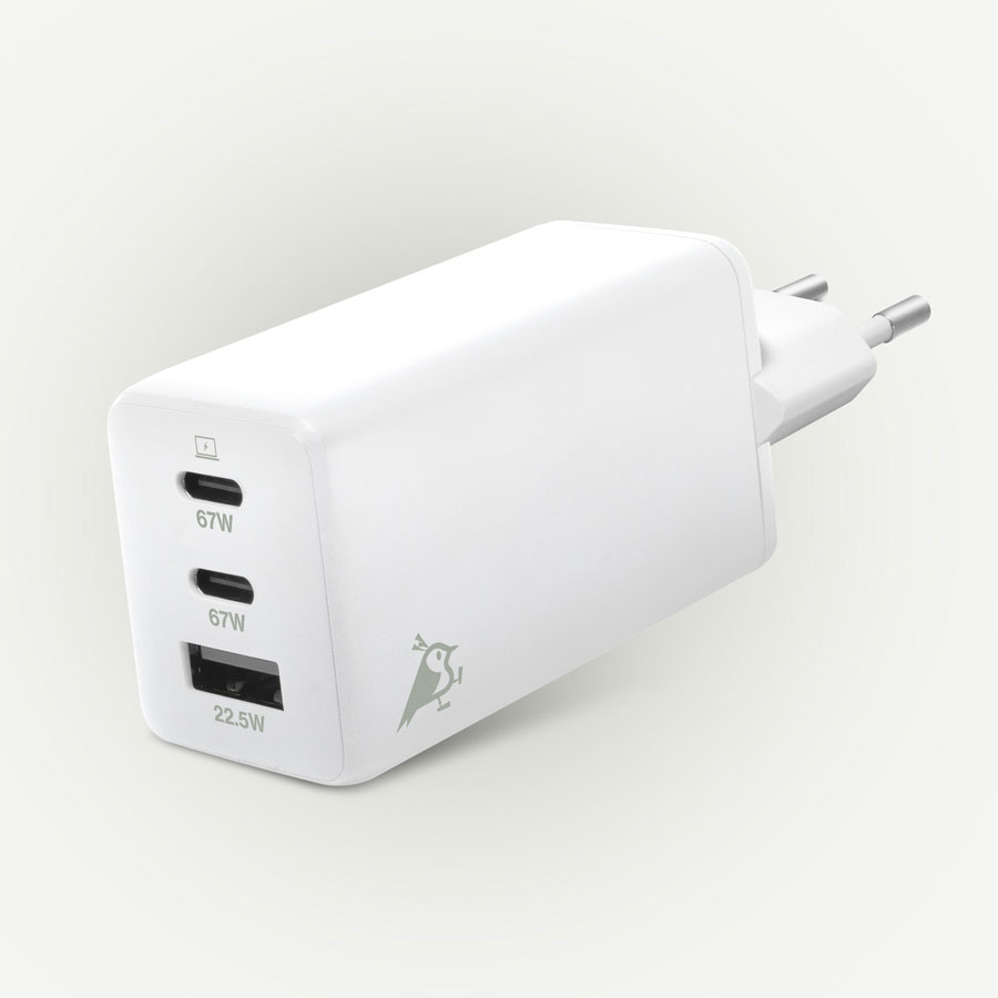 Aqiila Chargebird W3 Väggladdare GaN 65W