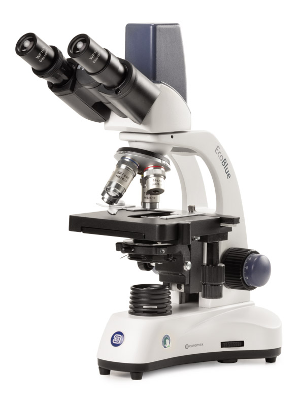 Mikroskop Euromex EcoBlue EC.1657 binokulärt, 40–600×, 5 MP kamera, X/Y-bord, NeoLED