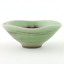 Berndt Friberg (1956) Unique Celadon and Oxblood Quadratic Bowl 9 cm