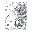Hanna Karlzon Winter Night - Postcard coloring