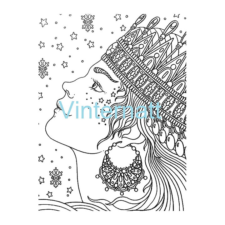 Hanna Karlzon Winter Night - Postcard coloring