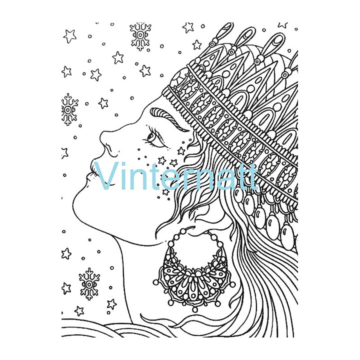 Hanna Karlzon Winter Night - Postcard coloring