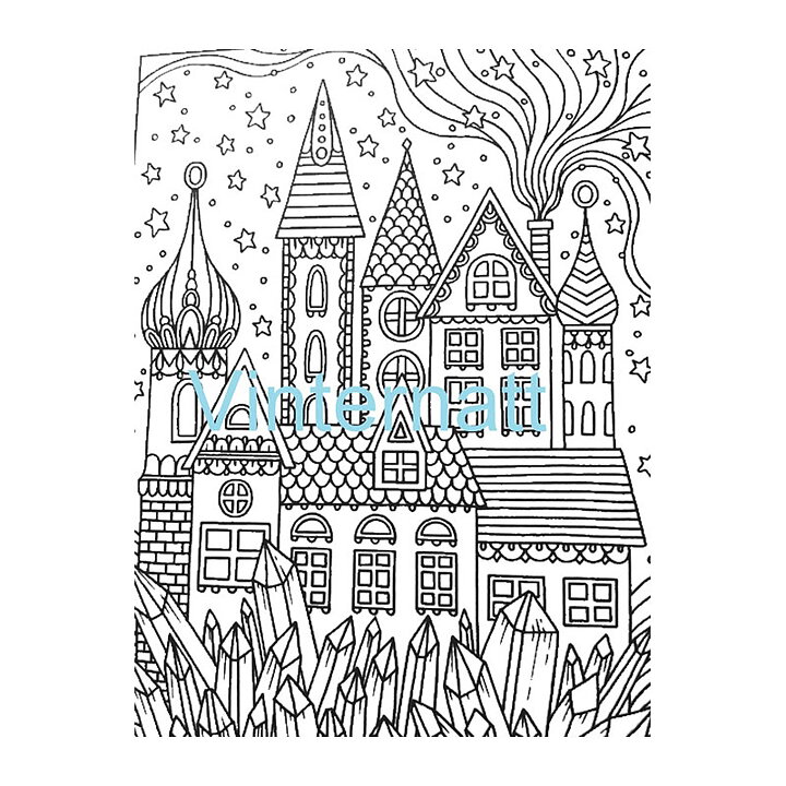 Hanna Karlzon Winter Night - Postcard coloring