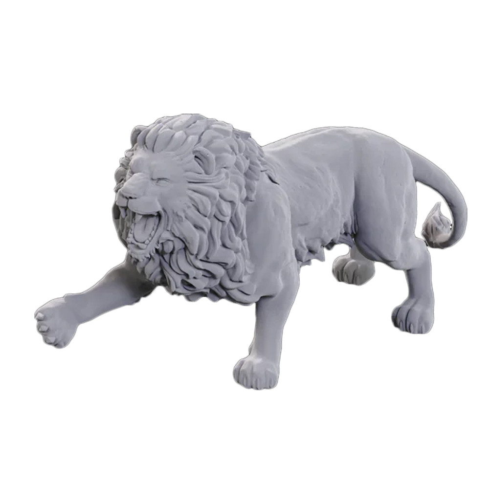 WizKids Deep Cuts Unpainted Minis: Stone Lion - 4