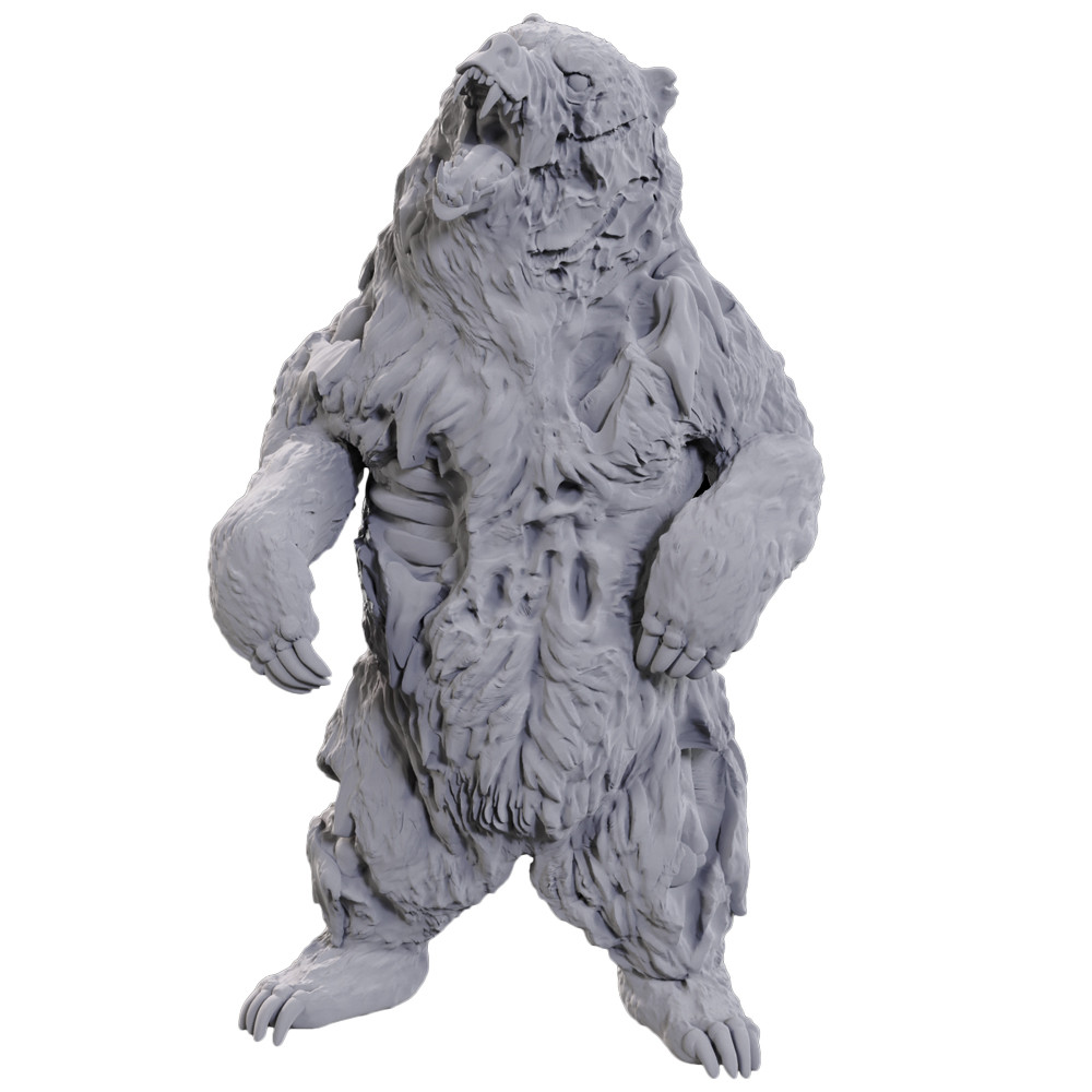 WizKids Deep Cuts Unpainted Minis: Zombie Grizzly Bear - 2