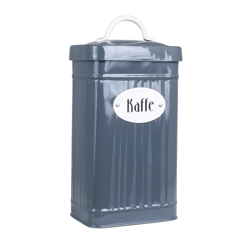 Plåtburk med lock för Kaffe - Blå - 3