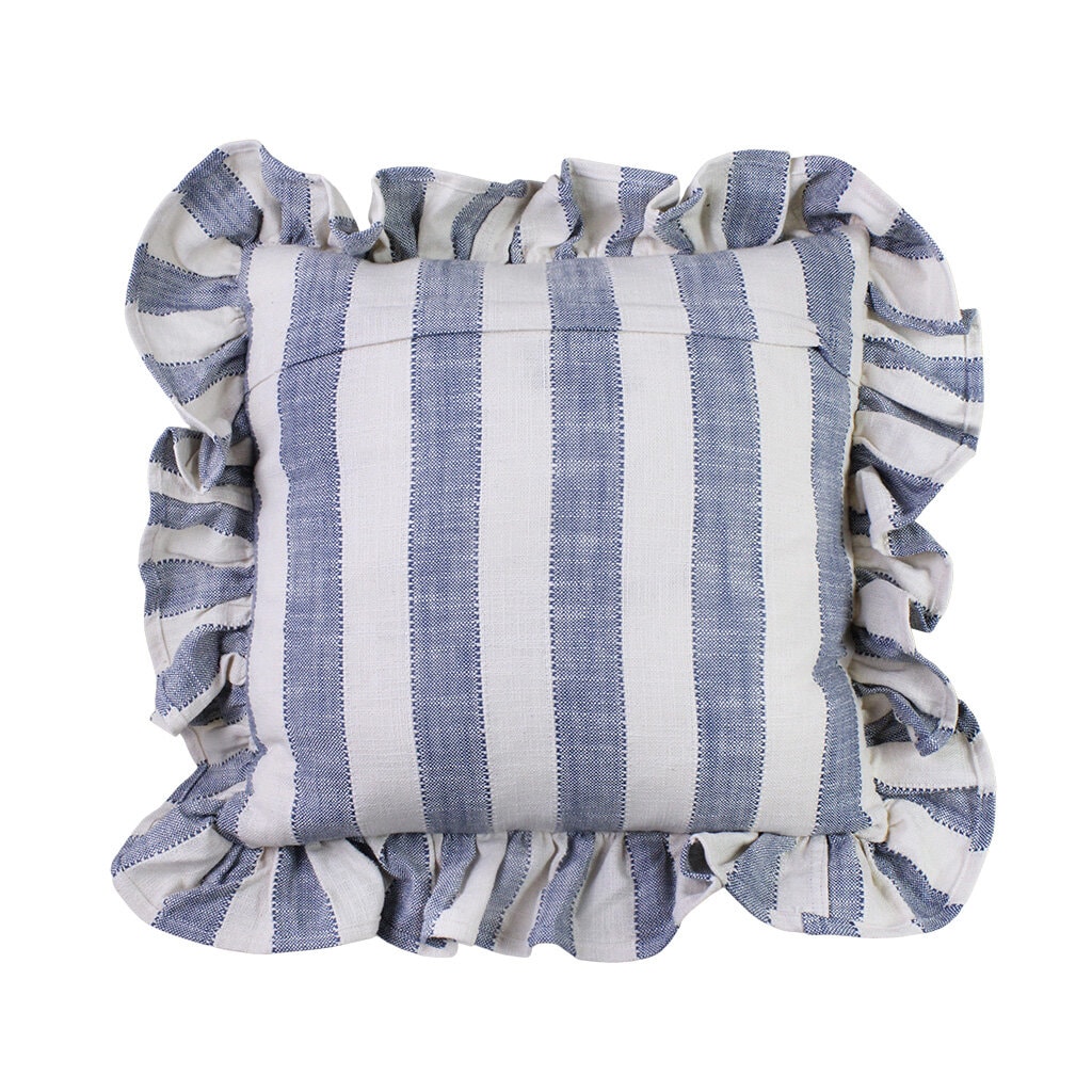 Kuddfodral Ida Randigt 45x45 - Blå/Vit - 3