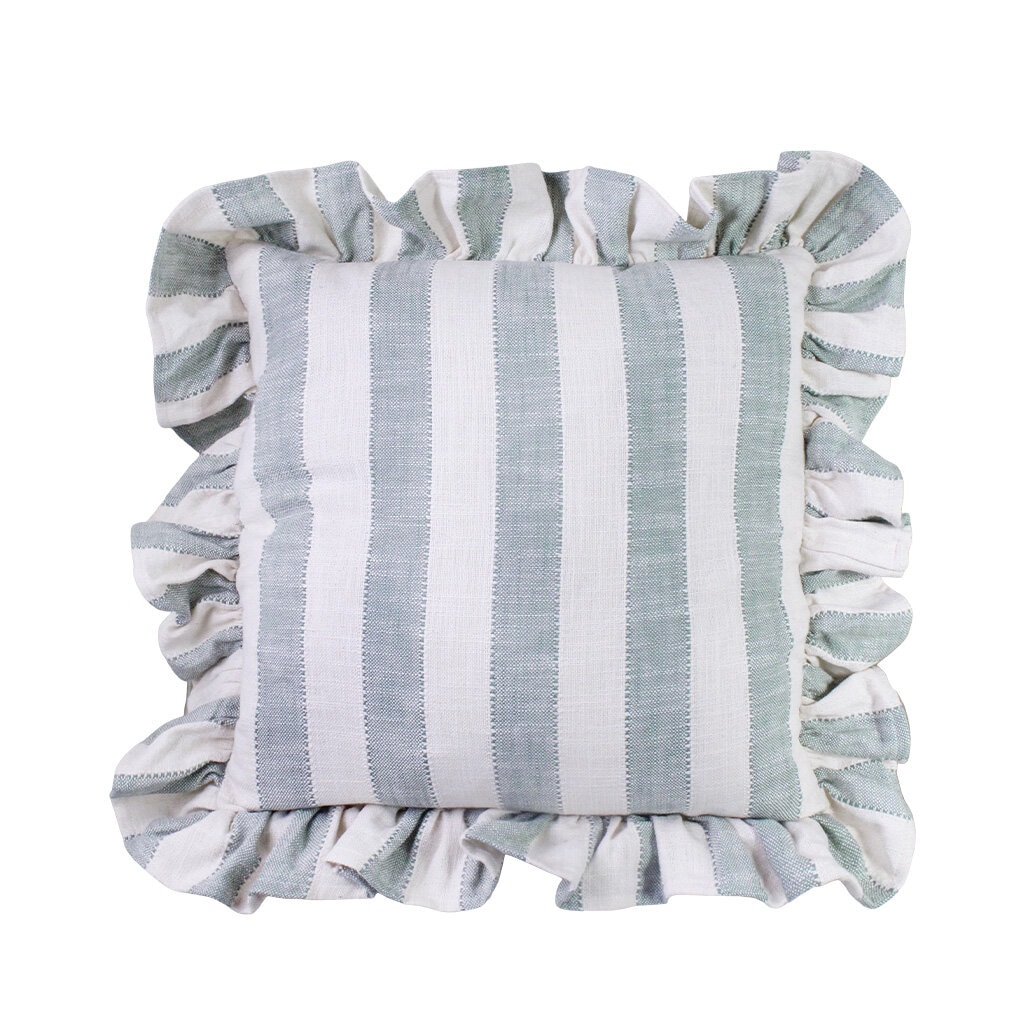 Cushion cover Ida Striped 45x45 - Green/White - 3