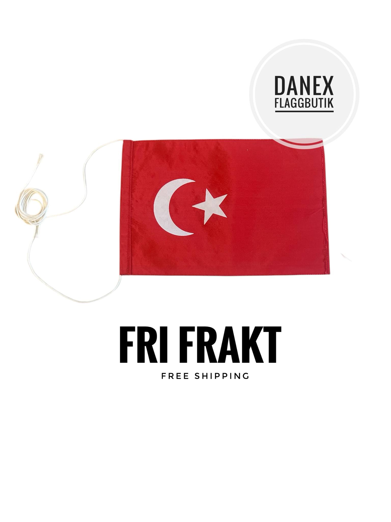Bordsflagga REA - Turkiet- 12x18 cm