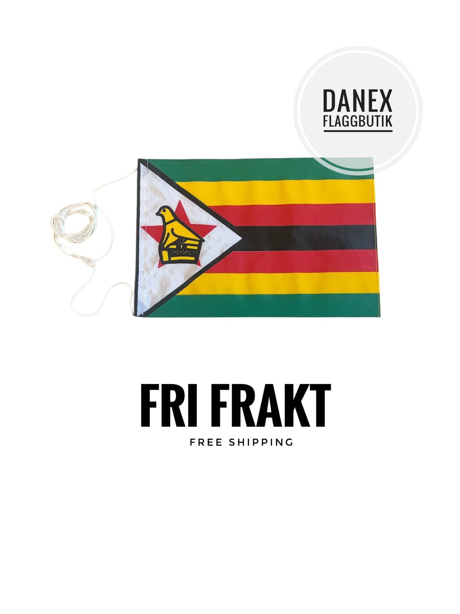 Bordsflagga REA - Zimbabwe- 12x18 cm