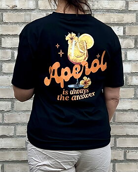 Cosy House T-shirt Aperol Svart