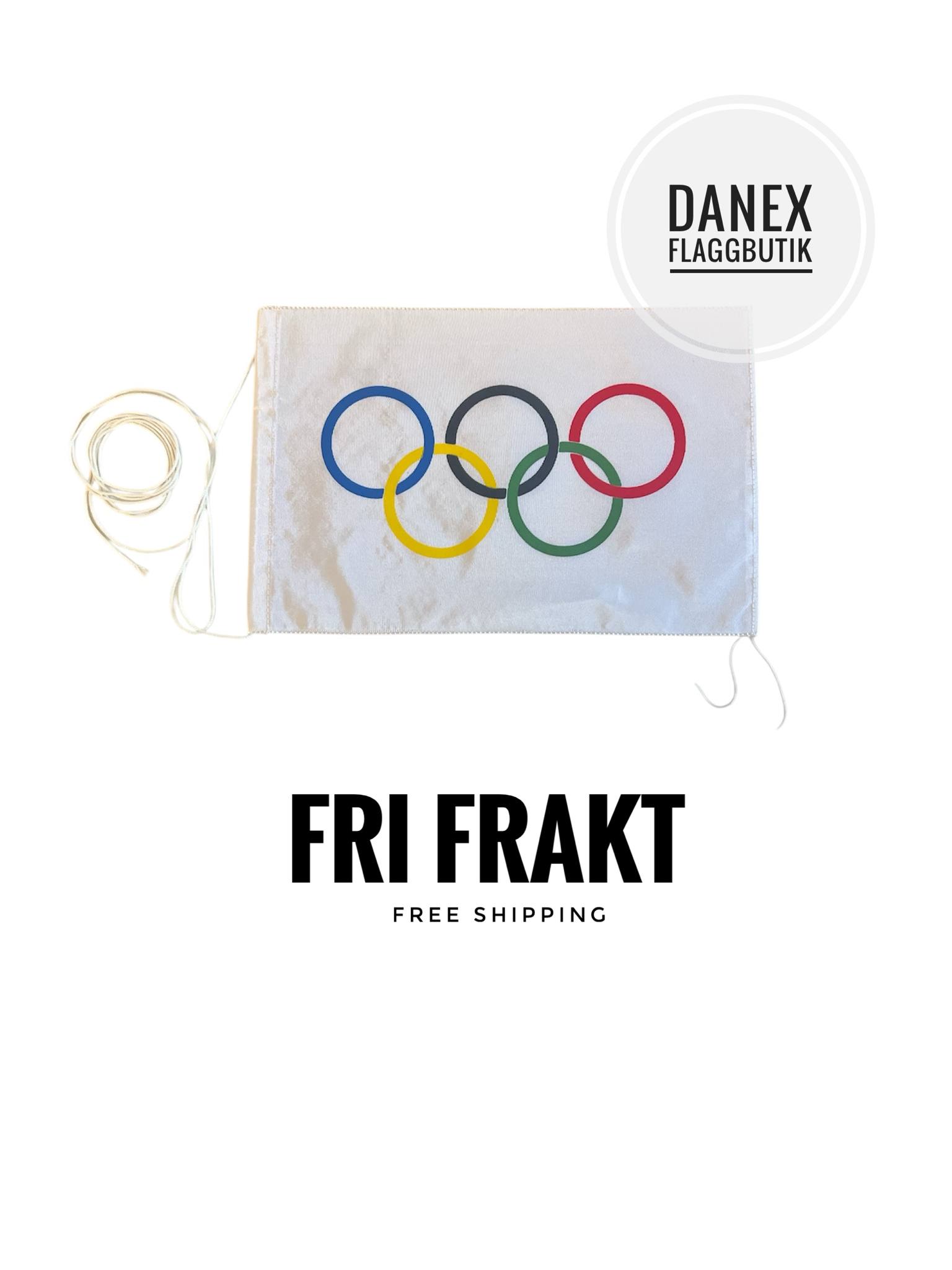 Bordsflagga REA - Olympiska spelen / OS- 12x18 cm