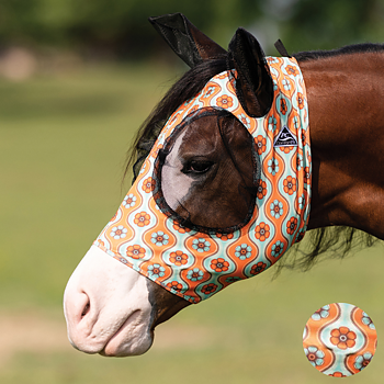 Professional's Choice® Fly Mask / flughuva (med öron) Comfort-Fit™, Flower