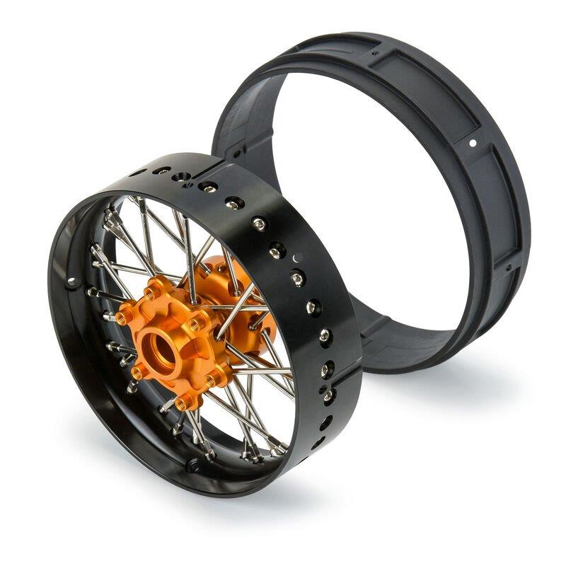 Proline 1/4 Pro-Spec Aluminum V2 Bead Front Wheel Black/Gold (1): Promoto-SM - 4