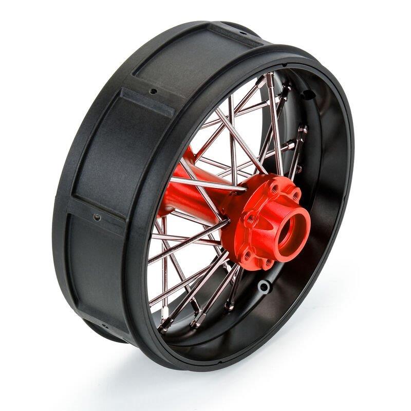 Proline 1/4 Pro-Spec Aluminum V2 Bead Rear Wheel Black/Red (1): Promoto-SM - 2