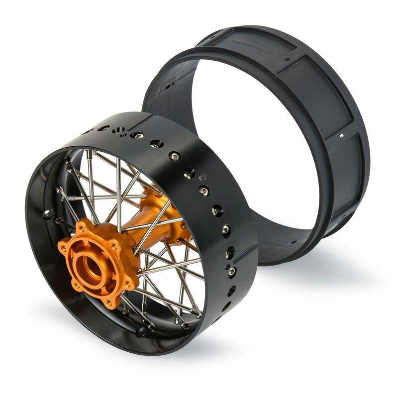 Proline 1/4 Pro-Spec Aluminum V2 Bead Rear Wheel Black/Gold (1): Promoto-SM - 4