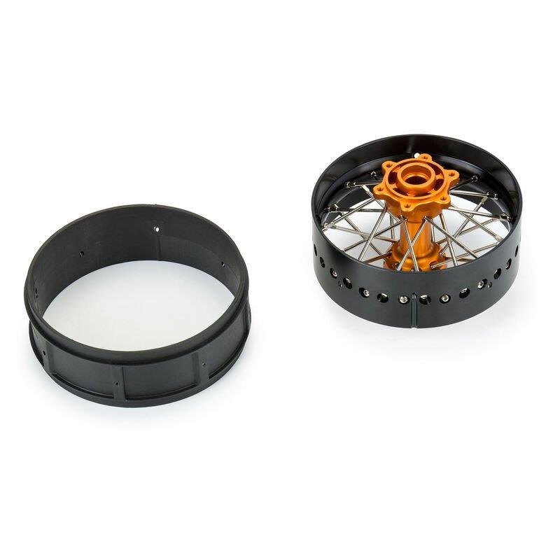 Proline 1/4 Pro-Spec Aluminum V2 Bead Rear Wheel Black/Gold (1): Promoto-SM - 3